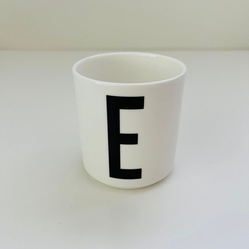 DESIGN LETTERS Porcelain Monogrammed Initial Coffee Mug - E